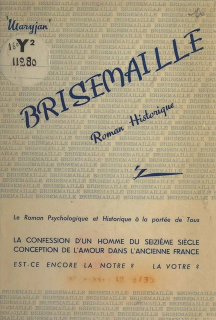 Brisemaille -  Maryjan - FeniXX réédition numérique