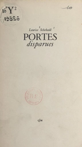 Portes disparues - Laurice Schehadé - FeniXX réédition numérique