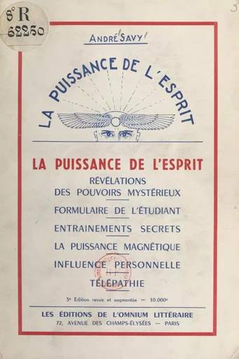 La puissance de l'esprit - André Savy - FeniXX réédition numérique