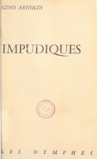 Impudiques - Gino Arnoldi - FeniXX réédition numérique