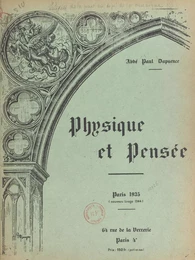 Physique et Pensée