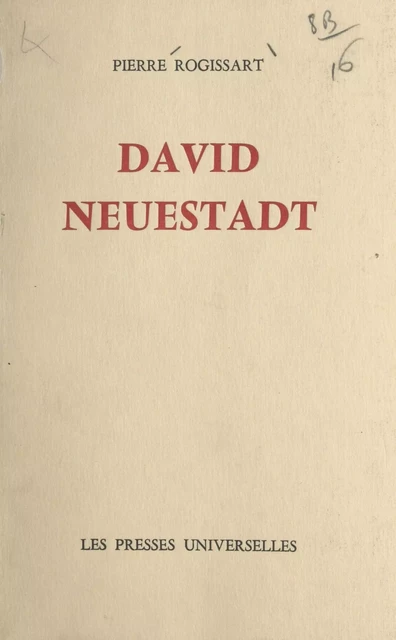 David Neuestadt - Pierre Rogissart - FeniXX réédition numérique