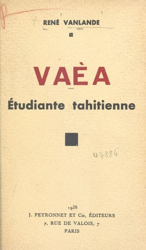 Vaèa - René Vanlande - FeniXX réédition numérique