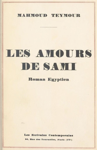 Les amours de Sami - Mahmoud Teymour - FeniXX réédition numérique