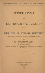 L'épicurisme de la Rochefoucauld