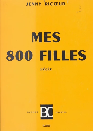 Mes 800 filles - Jenny Ricoeur - FeniXX réédition numérique