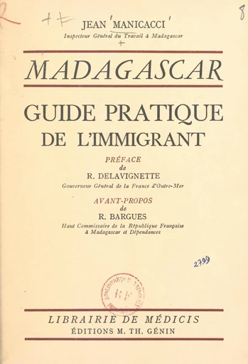 Madagascar - Jean Manicacci - FeniXX rédition numérique