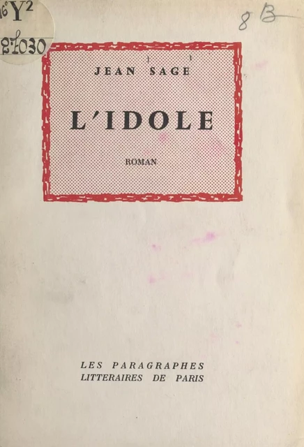 L'idole - Jean Sage - FeniXX réédition numérique