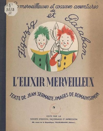 L'élixir merveilleux - Jean Sermaize - FeniXX réédition numérique