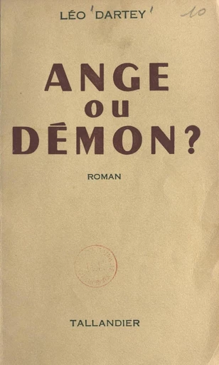 Ange ou démon ? - Léo Dartey - FeniXX réédition numérique