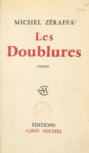 Les doublures - Michel Zéraffa - FeniXX réédition numérique