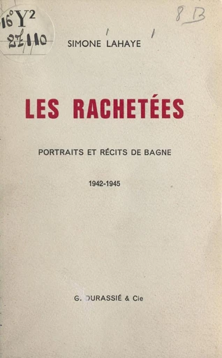 Les rachetées - Simone Lahaye - FeniXX réédition numérique