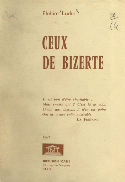 Ceux de Bizerte - Elohim Ludin - FeniXX réédition numérique