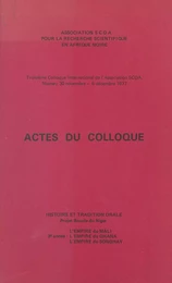 Actes du troisième Colloque international de l'Association SCOA