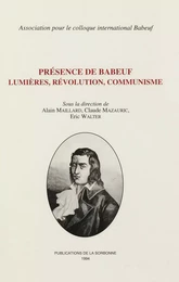 Présence de Babeuf. Lumières, révolution, communisme