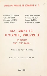 Marginalité, déviance, pauvreté