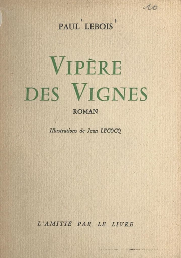 Vipère des vignes - Paul Lebois - FeniXX réédition numérique