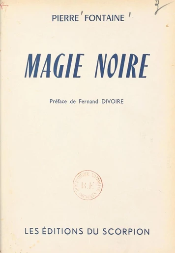 Magie noire - Pierre Fontaine - FeniXX réédition numérique