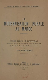 La modernisation rurale au Maroc