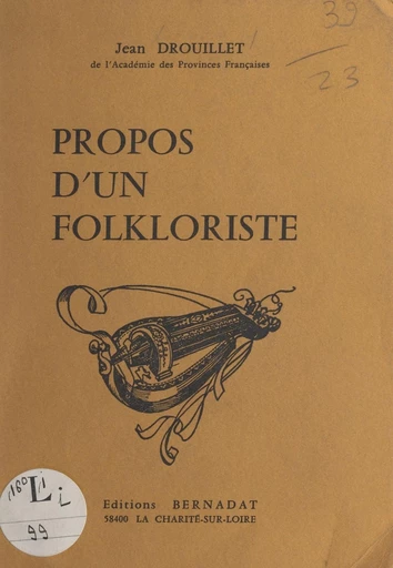 Propos d'un folkloriste - Jean Drouillet - FeniXX réédition numérique