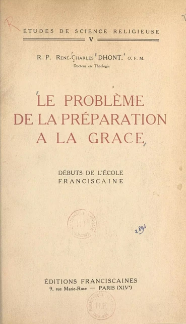 Le problème de la préparation à la grâce - René-Charles Dhont - FeniXX réédition numérique