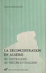 La déconcentration en Algérie