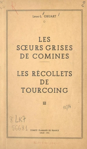 Les sœurs grises de Comines - Léon-L. Gruart - FeniXX réédition numérique