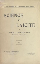 Science et laïcité