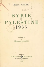 Syrie et Palestine