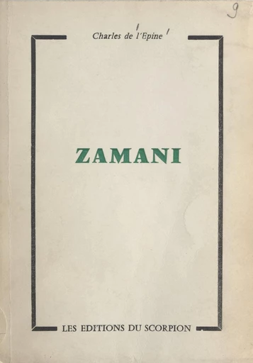 Zamani - Charles de l'Épine - FeniXX réédition numérique