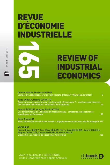 Revue d'économie industrielle -  Collectif - Revues De Boeck Supérieur