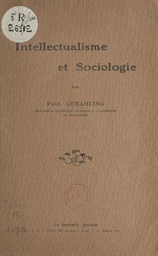 Intellectualisme et sociologie