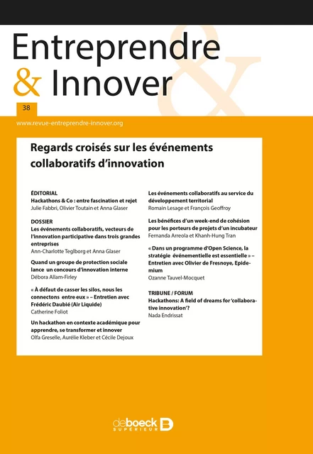 Entreprendre & Innover -  Collectif - Revues De Boeck Supérieur