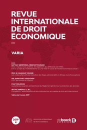 Revue internationale de droit économique