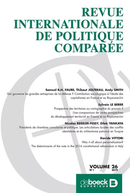 Revue internationale de politique comparée -  Collectif - Revues De Boeck Supérieur