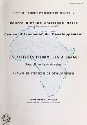 Les activités informelles à Bangui - Jean-Pierre Lachaud - FeniXX réédition numérique