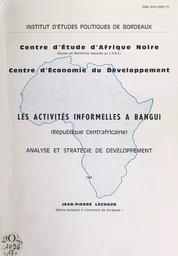 Les activités informelles à Bangui