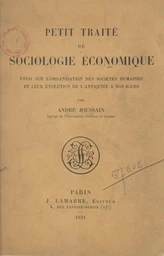 Petit traité de sociologie économique