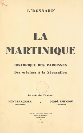 La Martinique - Joseph Rennard - FeniXX réédition numérique