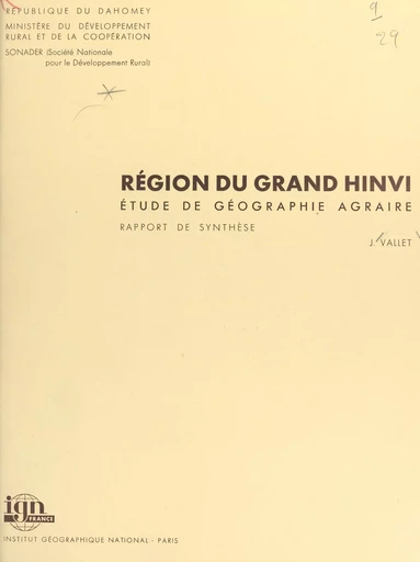 Région du Grand Hinvi - Jacques Vallet - FeniXX réédition numérique