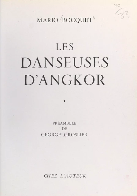 Les danseuses d'Angkor - Mario Bocquet - FeniXX réédition numérique