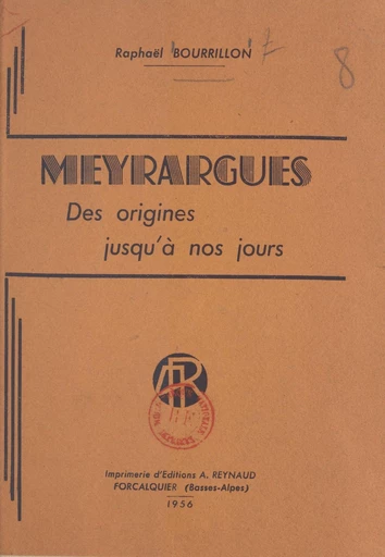 Meyrargues - Raphaël Bourrillon - FeniXX réédition numérique