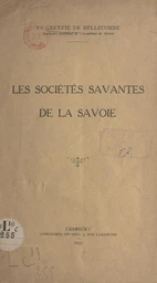 Les sociétés savantes de la Savoie