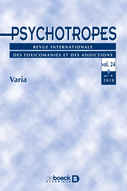 Psychotropes -  Collectif - Revues De Boeck Supérieur