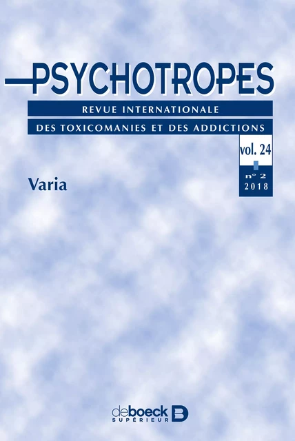 Psychotropes -  Collectif - Revues De Boeck Supérieur