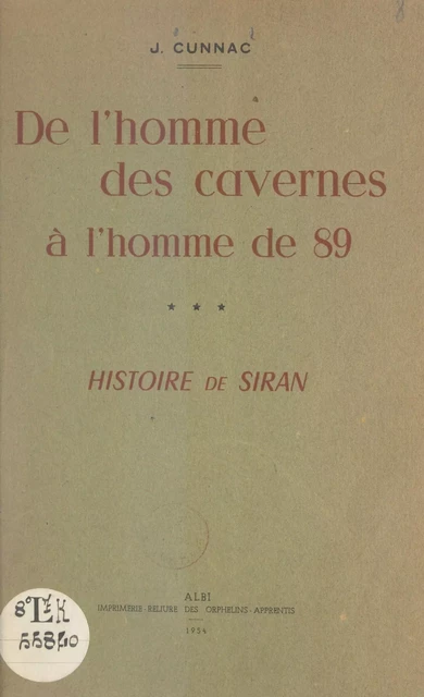 De l'homme des cavernes à l'homme de 89 (3) - Joseph Cunnac - FeniXX réédition numérique