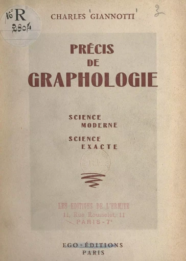 Précis de graphologie - Charles Giannotti - FeniXX réédition numérique