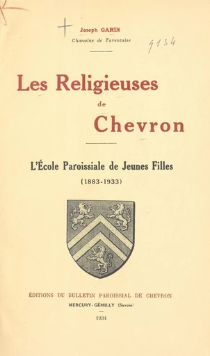 Les religieuses de Chevron - Joseph Garin - FeniXX réédition numérique