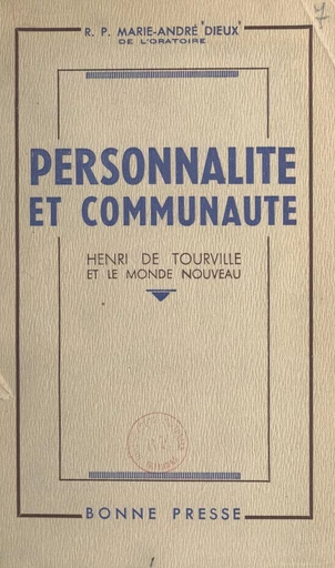 Personnalité et communauté - Marie-André Dieux - FeniXX réédition numérique