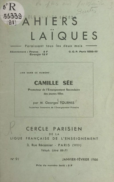 Camille Sée - Georges Tournis - FeniXX réédition numérique